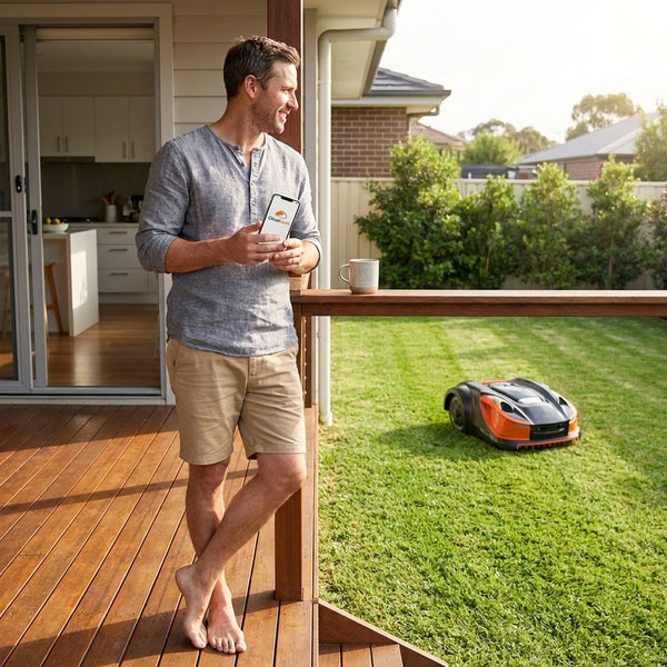 Robot Lawn Mower Designed for Automated Care, 28V Lithium Battery, 8 Inch Cutting Width, WiFi App Control