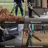 Leaf Blower Cordless, Electric Cordless Leaf Blower with 2 Batteries and Fast Charger, Lightweight Battery Powered Leaf Blowers for Lawn Care, Patio Cleaning
