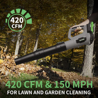 Leaf Blower Cordless, Electric Cordless Leaf Blower with 2 Batteries and Fast Charger, Lightweight Battery Powered Leaf Blowers for Lawn Care, Patio Cleaning