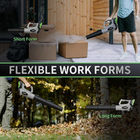 Leaf Blower Cordless, Electric Cordless Leaf Blower with 2 Batteries and Fast Charger, Lightweight Battery Powered Leaf Blowers for Lawn Care, Patio Cleaning