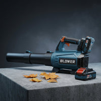 Leaf Blower Cordless - 21V Powerful Electric Cordless Leaf Blower with 2 X 4.0Ah Batteries and Charger, Easy to Use, Battery Powered Leaf Blowers for Lawn Care, Patio, Yard, Dust, Snow — Studio Shot
