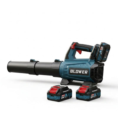 Cordless Leaf Blower Engineered for Power, 21V Motor, Dual 4.0Ah Batteries, 630 CFM Airflow, 160 MPH Speed
