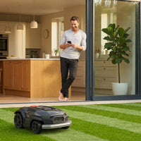 Robot Lawn Mower Engineered for 1.5 Acre Yards, RTK Navigation, 360 Camera, AWD System, AI Obstacle Avoidance — Lifestyle